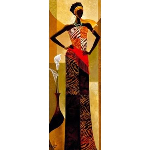 Needlework Craft Full Embroidery DIY French DMC Quality - Counted Cross Stitch Kit 14 ct Oil painting - African Girls