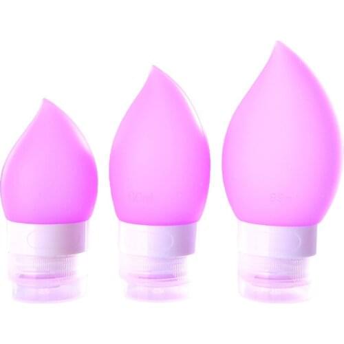 Water Drop Silicone Dispensing Bottle Travel Set Lotion Cream Bottle Cosmetic Shampoo Shower Gel Storage Refillable Bottle
