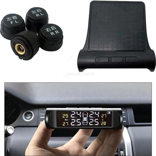 Smart Car TPMS Tire Pressure Monitoring System Digital LCD Display Auto Security Real Time Alarm Systems Tyre Pressure IP67