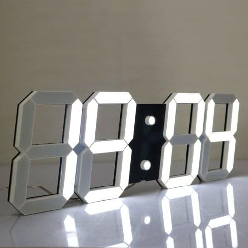 Led Digital Wall Clock Large LED Display Remote Control Countdown Count Up Timer with Calendar Date Temperature 6'' Tall Digits