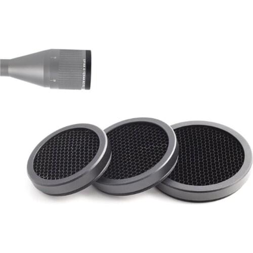 Tactical Rifle Scope Lens Cover Protector Anti-Reflection Device Honeycomb Scope Protector Mesh Optic Aim Sight Sunshade Cover