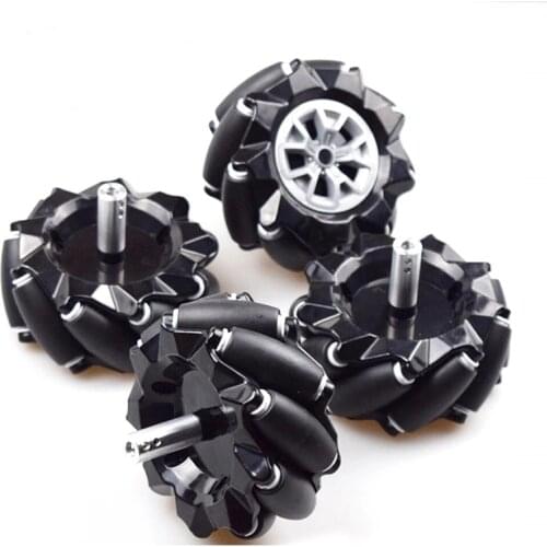 60/80/96mm High Hardness Plastic Mecanum Wheel Omni-directional Smart Robot Car with 6mm hubs for Arduino DIY