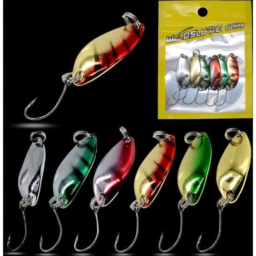 WALK FISH 2.5g 32mm Spoon Sequins Lure Fishing Lure Metal Bait Single Hook Spinner Hard Bait Trout Bass Pike Winter Ice Fishing