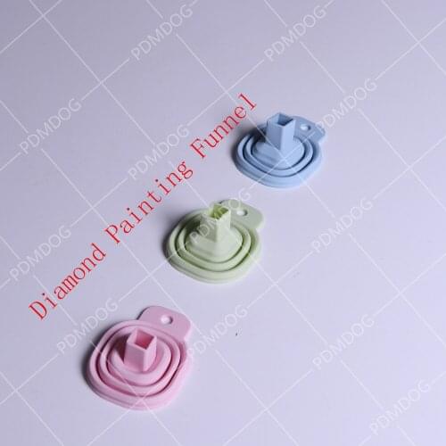 1piece Mini foldable silicone portable funnel diamond painting accessories bead container diamond embroidery storage tools