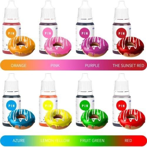 10ML/Bottle 16 Colors Food Coloring Liquid Dye Pigment DIY Baking Fondant Cooking Cookies Icing Colorant Kit
