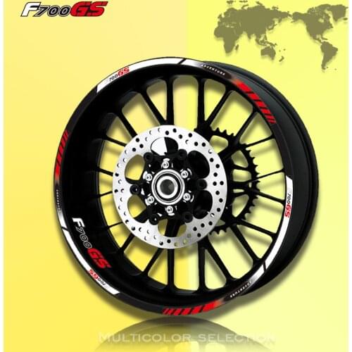 12 X Thick Edge Outer Rim Sticker Stripe Wheel Decals FIT for BMW F700GS AVVENTURA 19''17