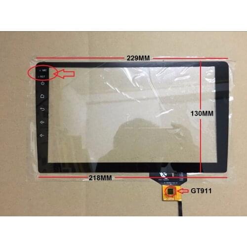 229*130 MM 9 inch Capacitive touch screen IC:GT911 6pin for car android navigation touch panel