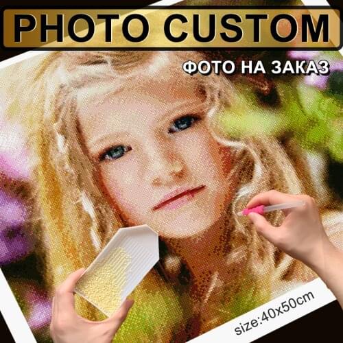 Photo Custom Own 5D Diy Diamond Painting Cross Stitch Kit Full Drill Embroidery Mosaic Art Picture of Rhinestones Gift Decor