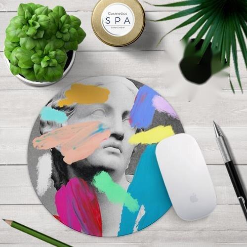 [big] personalized round mouse pad natural rubber anti slip paint