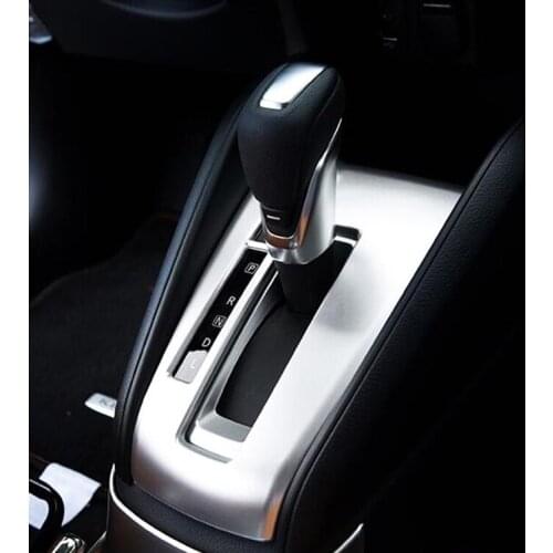 For Nissan Kicks 2016 2017 2018 ABS Chrome Matte Car Gear Head Sticker Trim Style AT Gear Shift Cover Left Hand Driver Model