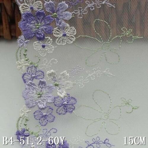 Good Price 1 Yard 18CM Width Dress French Lace Hot Sale Beautiful Red White Color Fabric Embroidered Chiffon Lace Trim