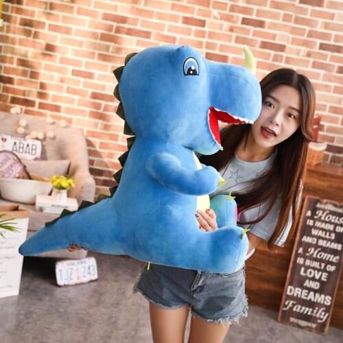 60/95cm Creative Unicorn Dinosaur Plush Toys Lifelike Stuffed Animal Tyrannosaurus Dolls Kawaii Dinosaur Toys for Children Boys