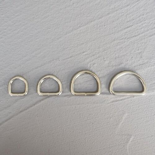 1 Pcs 15mm/20mm/25mm/30mm Metal High Quality Hand Bag Purse Strap Belt Dog Collar Chain Web D Ring Buckle DIY Accessories