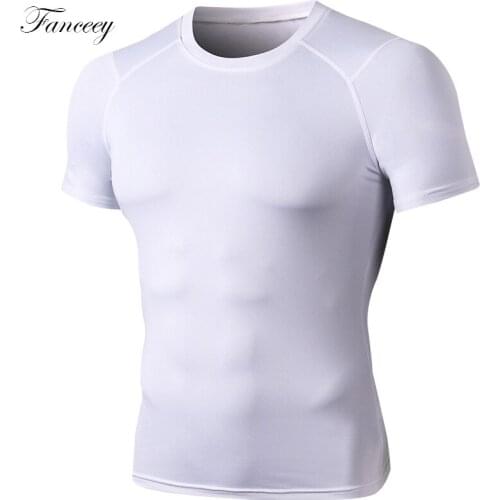 Fanceey New Rashguard Compression Shirt Workout Men T-shirt Bodybuilding Gym Clothing Quick Dry Fitness Running T Shirt for Men