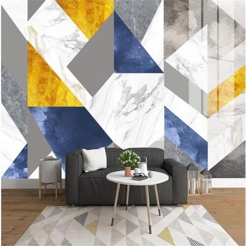 Custom 3D wallpaper mural geometric modern abstract jazz white marble living room bedroom background wall home decoration wallpa