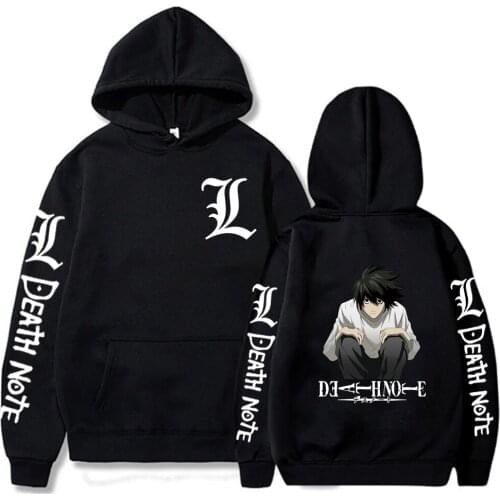 Funny Anime Death Note Hoodies Men Women Long Sleeve Sweatshirt Hip Hop Tops Clothes