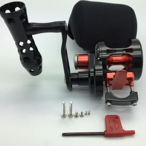 High gear ratio 6.0:1 Slow jigging rocker Full Metal Boat Reels offshore boat fishing drum trolling iron reel 25-35kg drag