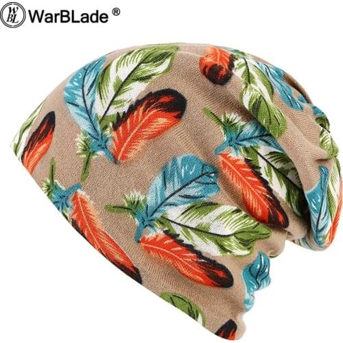 WarBLade Women Beanies Skullies Lady Fashion High Quality Hip Hop Floral Winter Cap Scarf Adult Polyester Autumn Hat Headdress