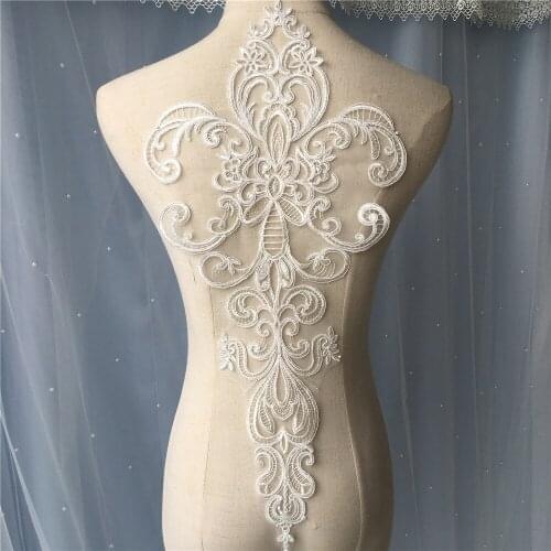 1Set European court upscale car bone lace applique tail skirt wedding veil DIY accessories accessories RS450