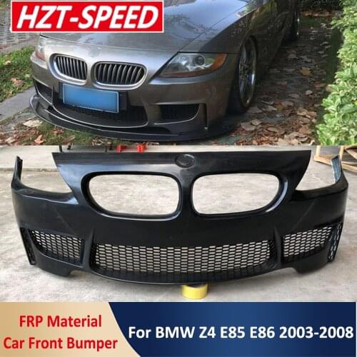 1M Type FRP Unpainted Z4 Car Body Kit Front Bumper Lip Protector For BMW Z4 E85 E86 2003-2008 Modification