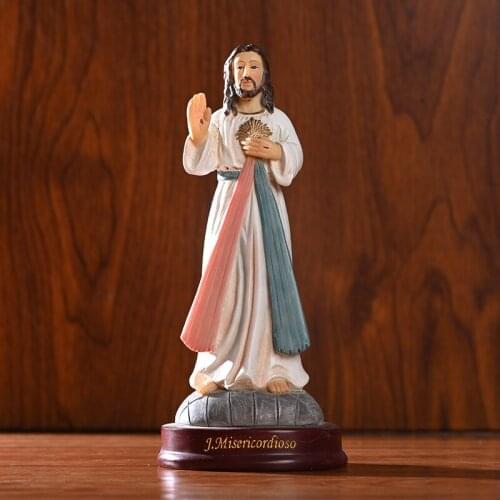 1pcs Jesus Christ Statue Figurine Church Decoration, Home Decor Crafts 5.5x4.7x14cm Catholic Christian
