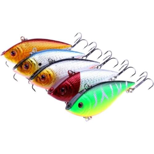 10pcs New Winter VIB Fishing Lures Hard Bass Bait 7cm 11g Vibration Fishing Lure With Lead Head Swimbait Pesca Fishing Wobbler