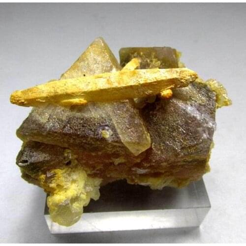 130g Octahedral Pink Fluorite Cluster+Quartz Terminated - crystals and stones healing Mineral specimen Home Decor feng shui