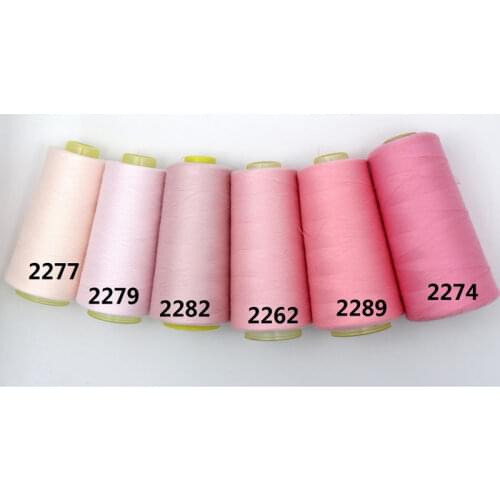 3000 yards 40s/2 high speed sewing thread polyester sewing thread type manual line 402 -embroidery thread-pink series