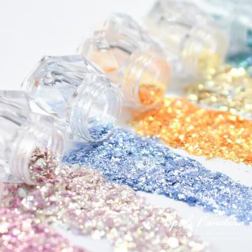 Diamond Nail Glitter Gel Thin Ice Crystal Powder Accessories Phantom Super Flash Polarized Nail Polish Glue Decoration TSLM1