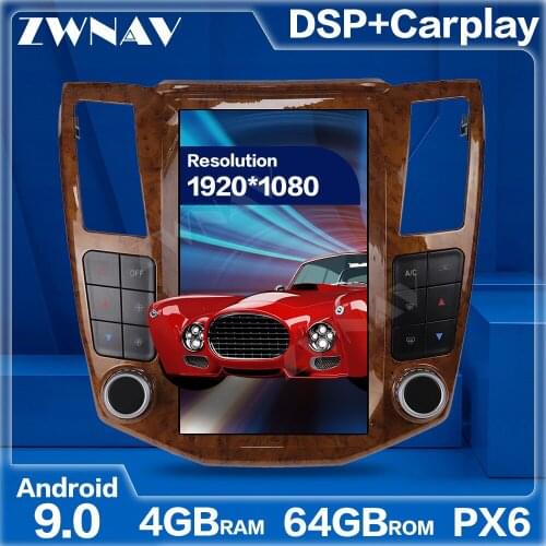 4+64G Tesla Style Screen Android 9.0 Car Multimedia Player For Lexus RX RX300 RX330 RX350 RX400H RX45 GPS Radio stereo head unit