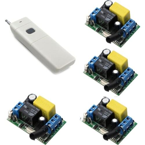 AC 220V Wireless Remote Control Switch 1CH 10A Relay Light Switch Receiver With Remote Transmitter Learning Code 315/433Mhz