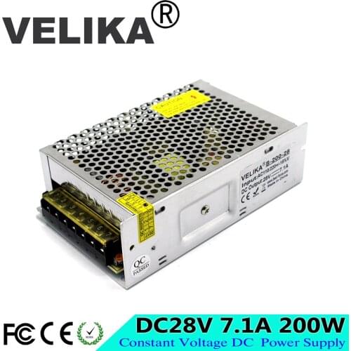 Adjusting power supply DC28V 7.1A 200W Led Driver Transformer 110V 220V AC DC 28V Smps for LED Strip Light lamp CCTV CNC Motor