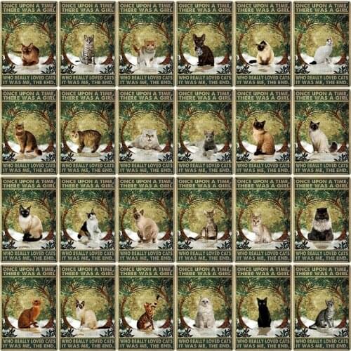 [ DecorMan ] Pets Really Loved Cats Was Me Bengal Siamese Havana Snowshoe Bombay Tin Metal Sign Paintings Bar PUB Decor DG-003