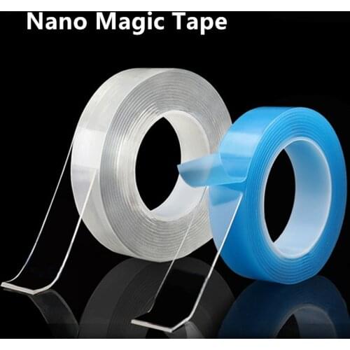 2mm thickness Nano Magic Tape Double Sided Tape Transparent Washable Reuse No Trace Waterproof Adhesive Tape Nano Tape Clear New
