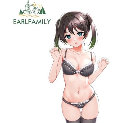 EARLFAMILY 13cm x 7.1cm for Rent A Girlfriend Car Stickers Fashionable Simple Decals Occlusion Scratch Car Door Protector