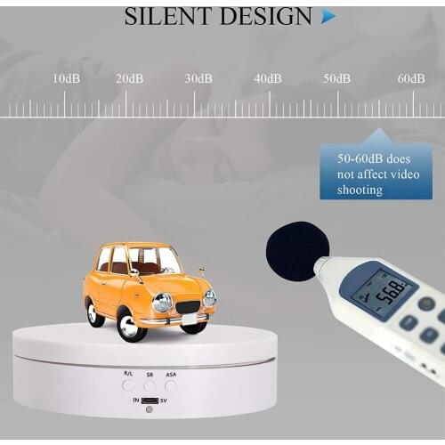 Intelligent Charging Adjustable Speed Electric Turntable 360 Degrees Rotating Display Stand For Jewellery Watch Display