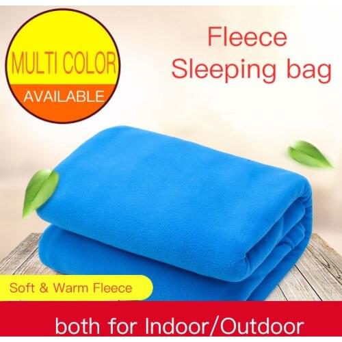 Fleece Sleeping Bag Pad Outdoor Inner Wearing Camping Equipment Indoor Hotel Portable Blanket Picnic Folding Mat Bed Colchon
