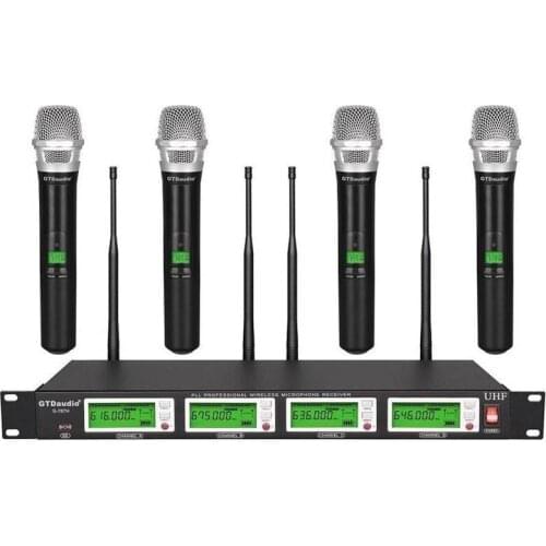 G-787H 4*100 channel UHF wireless Handheld microphone (1 set) free shipping