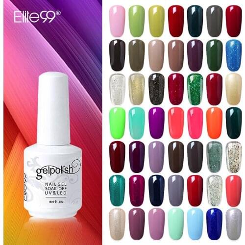 Elite99 15ml Neon Color Gel Nail Polish Soak Off Shimmer Hybrid Varnish Nail Art For Manicure Semi Permanent UV LED Gel Polish