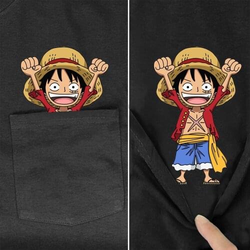 Cotton Pocket T-Shirt Fashion Summer Pocket One Piece Printed T-shirt Mens for Women Shirts Hip Hop Tops Funny Cotton Tees