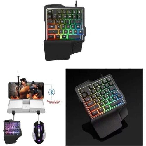 One Hand Gaming Keyboard Half Keyboard Small Gaming Keyboards with Backlight NK-Shopping