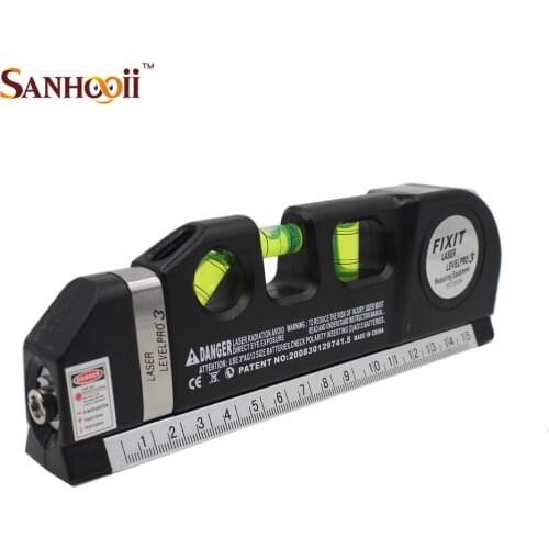Laser Level Pro 3 Multipurpose 2.5m Measurement Hand tool 4in1 Laser Level Tools