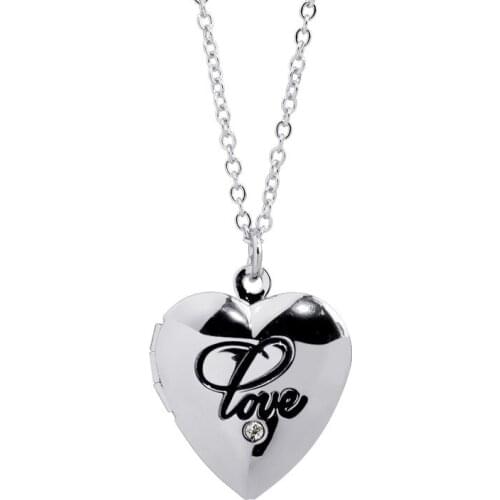 20pcs/Lot Heart Shaped Love Photo Picture Frame Locket Pendant For Necklace Jewelry Couple Valentines Day Gift