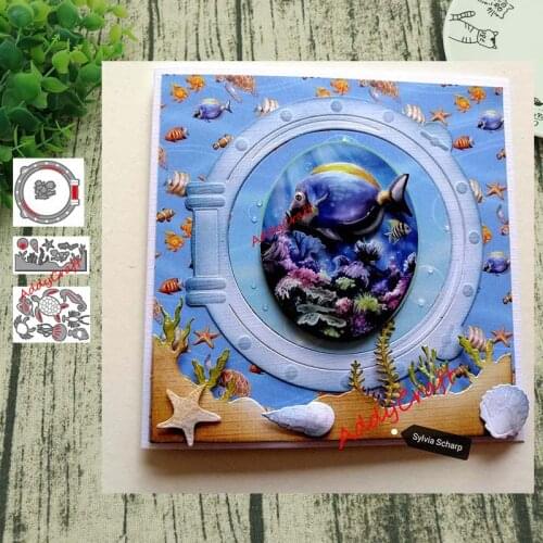 Metal Cutting Dies Underwater World Scrapbooking Stencil Craft Cut Die For DIY Card Crafts Handmade