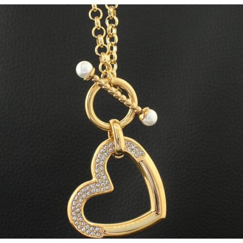 Fashion Stainless Steel Jewelry For Woman Heart Chain Necklace High Quality NBJZAABE
