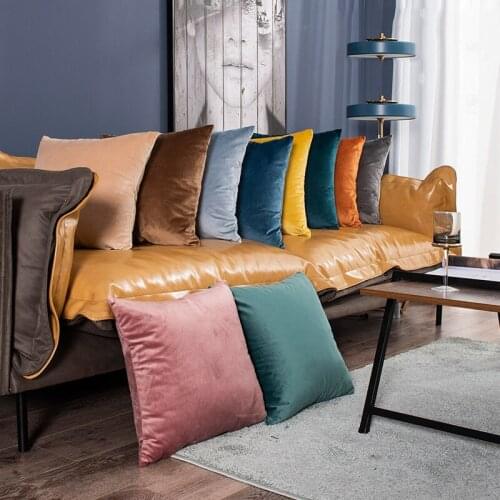 Nordic Minimalist Pillowcase Silk Solid Color Sofa Pillow Cover Dakimakura Cuscini Decorativi Coussin подушка Home Decor