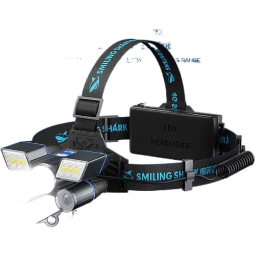 2019 new five fishing night fishing headlight glare bright rechargeable 18650 lithium dedicated headset catch the sea