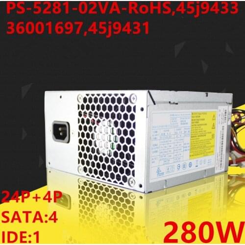 New PSU For Lenovo 24P 280W Power Supply PS-5281-02VA PS-5281-02VA-RoHS 45j9433 36001697 45j9431