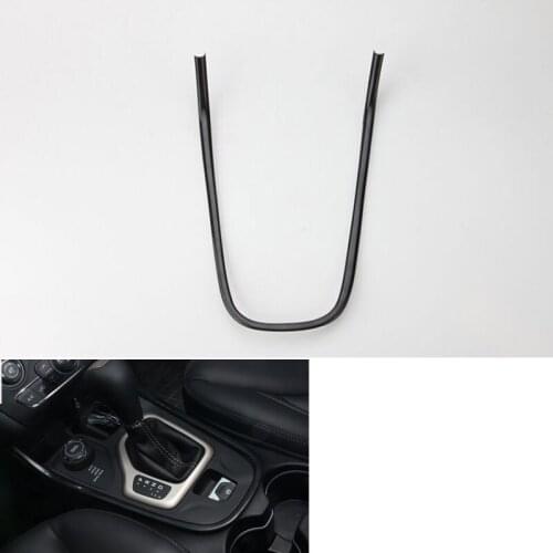 ABS Middle Center Console Gear Shift Panel Surround Frame Cover Trim Deocration Garnished Bezel for Jeep Cherokee Car Styling
