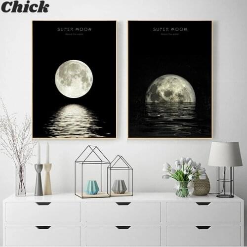 Moon Phases Canvas Posters And Prints Minimalist Wall Art Abstract Paintings Nordic Decoration Pictures Modern Home Decoration